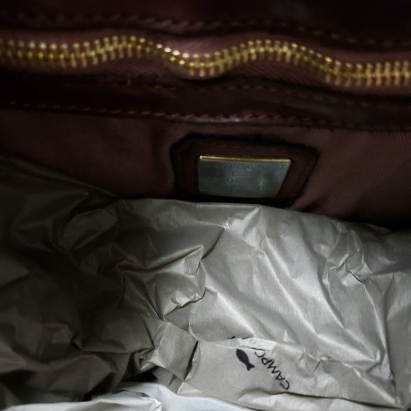 Campomaggi NWT Large Studded Shopper Prolifio Rivetti Burgundy SALE - Picture 5 of 8